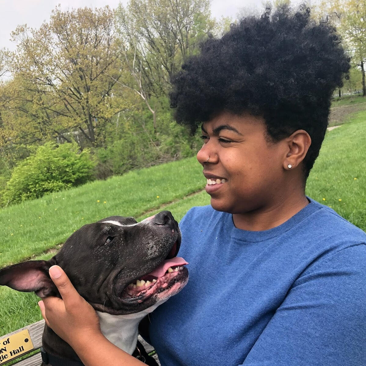 AmariYah with Preacher, the dog