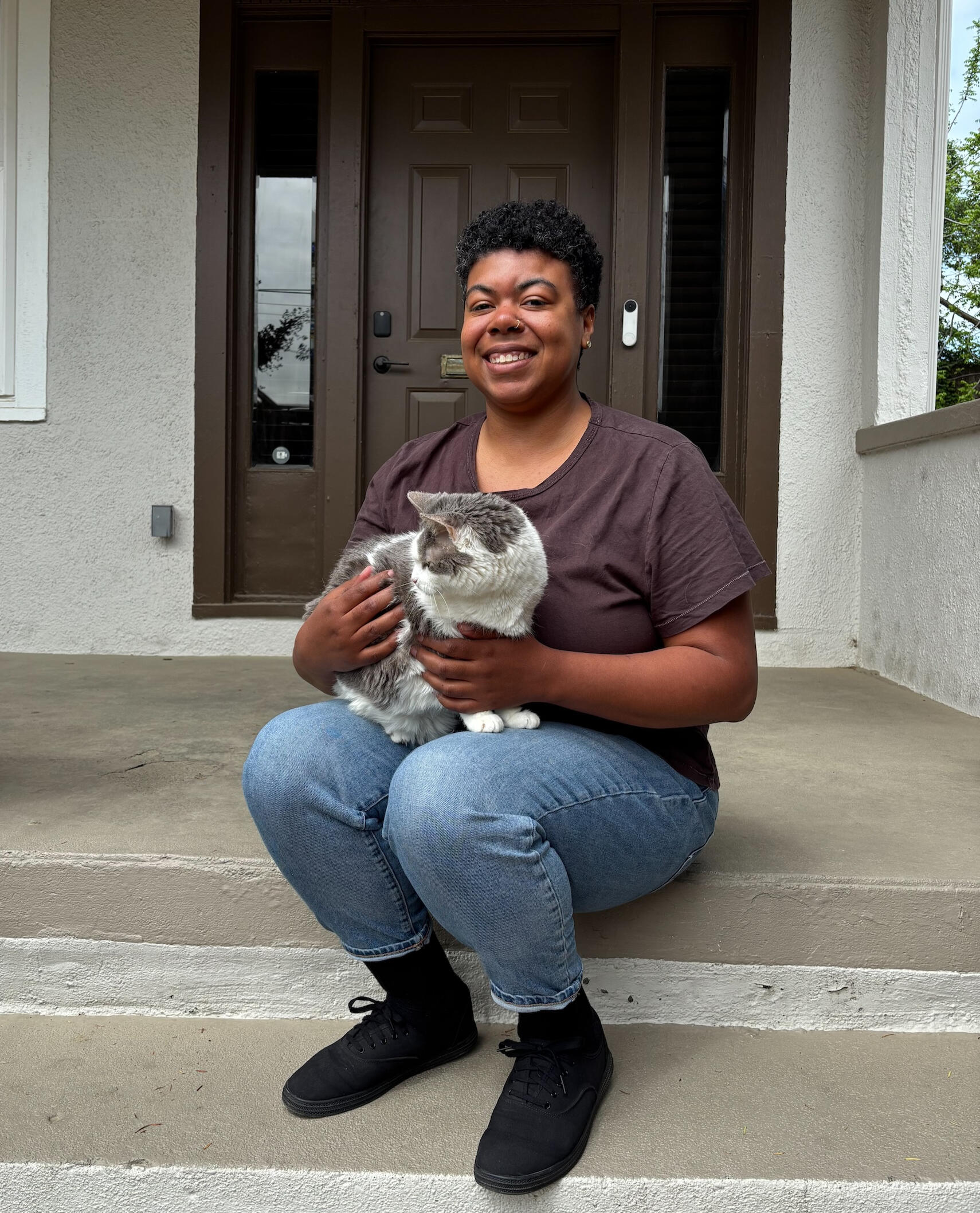 AmariYah with Preacher, the dog